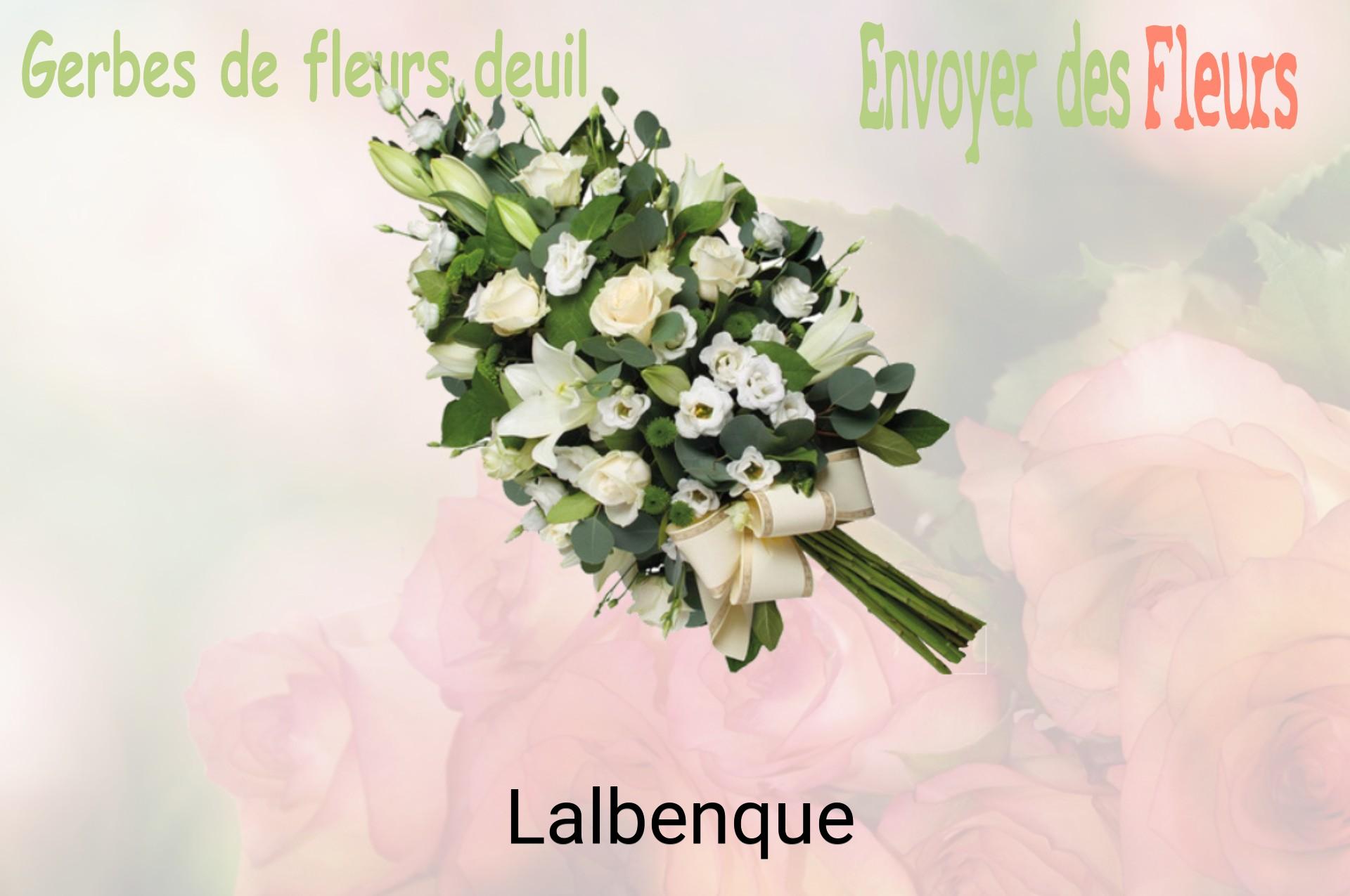Gerbe de fleurs de deuil livrée à Lalbenque